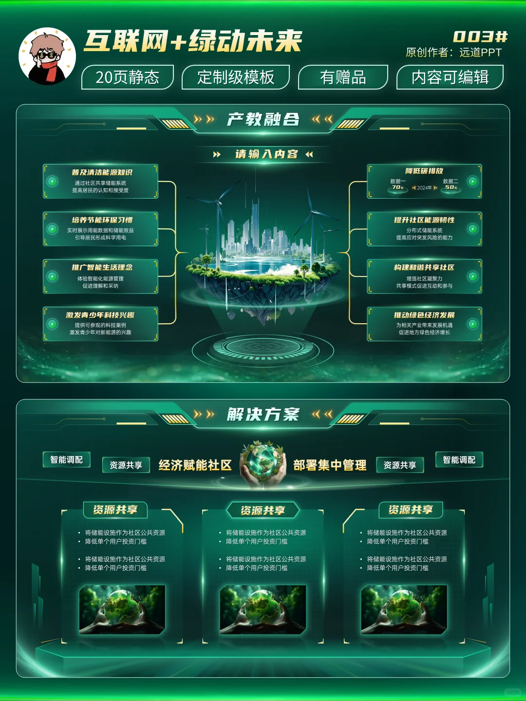 🥇金奖秘籍！互联网➕创赛科技风ppt案例分享！