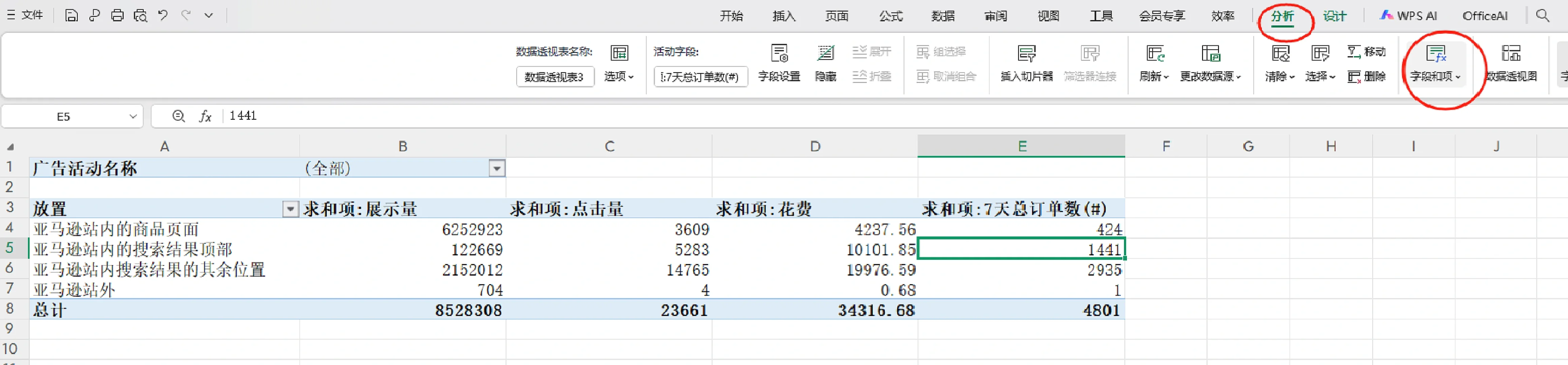 亚马逊广告-广告位竞价分析-透视表详细操作