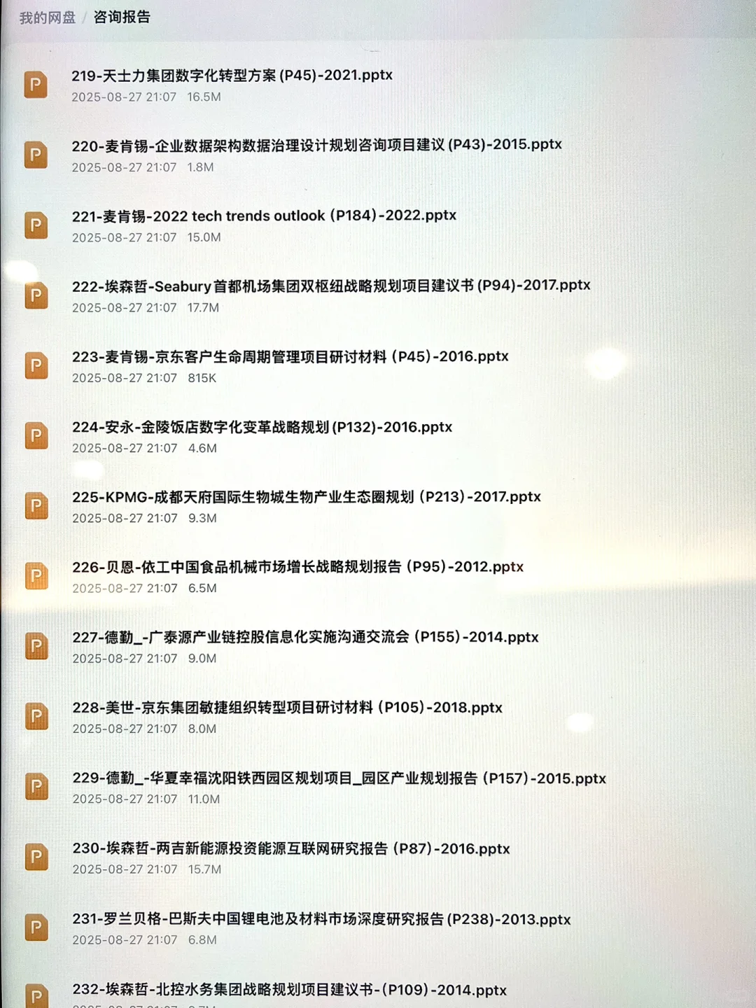 管理咨询行业近年精品真实项目咨询报告deck