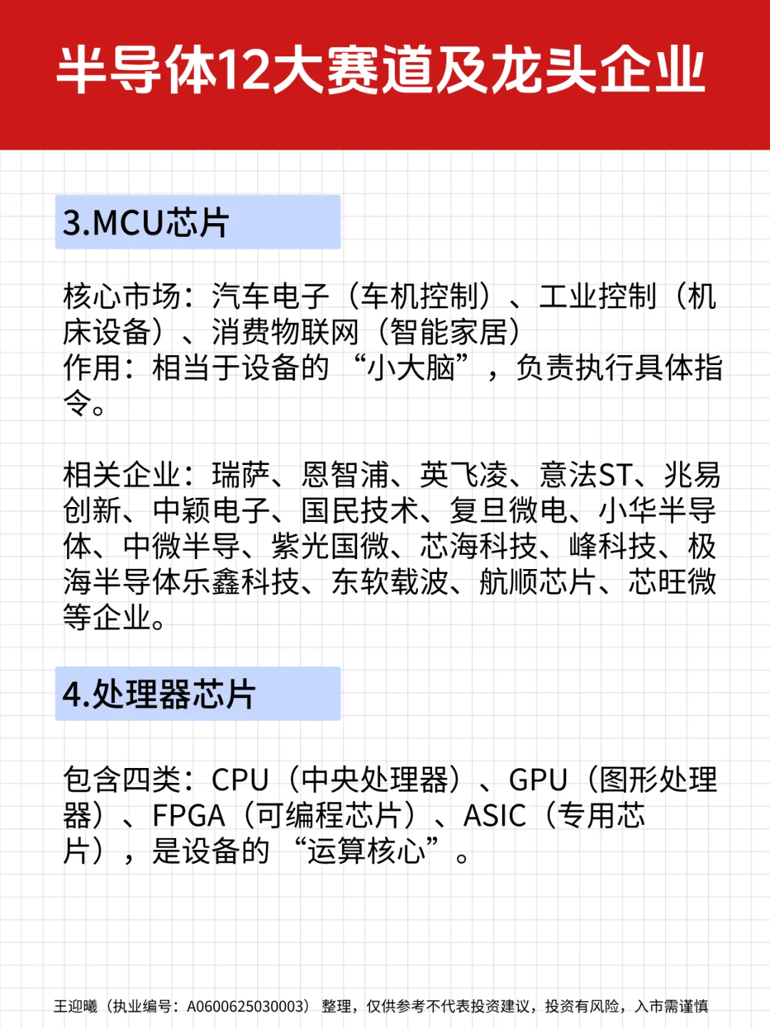 1分钟看懂！半导体12大赛道及龙头企业