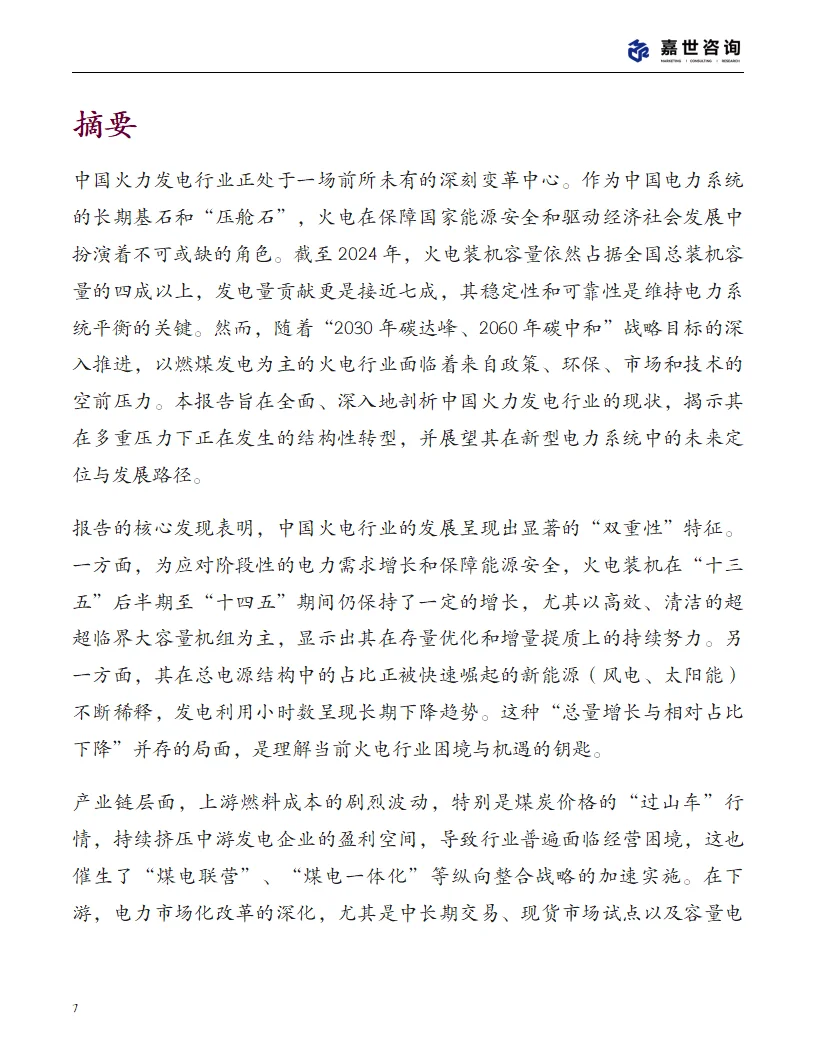 2025年中国火力发电行业现状报告