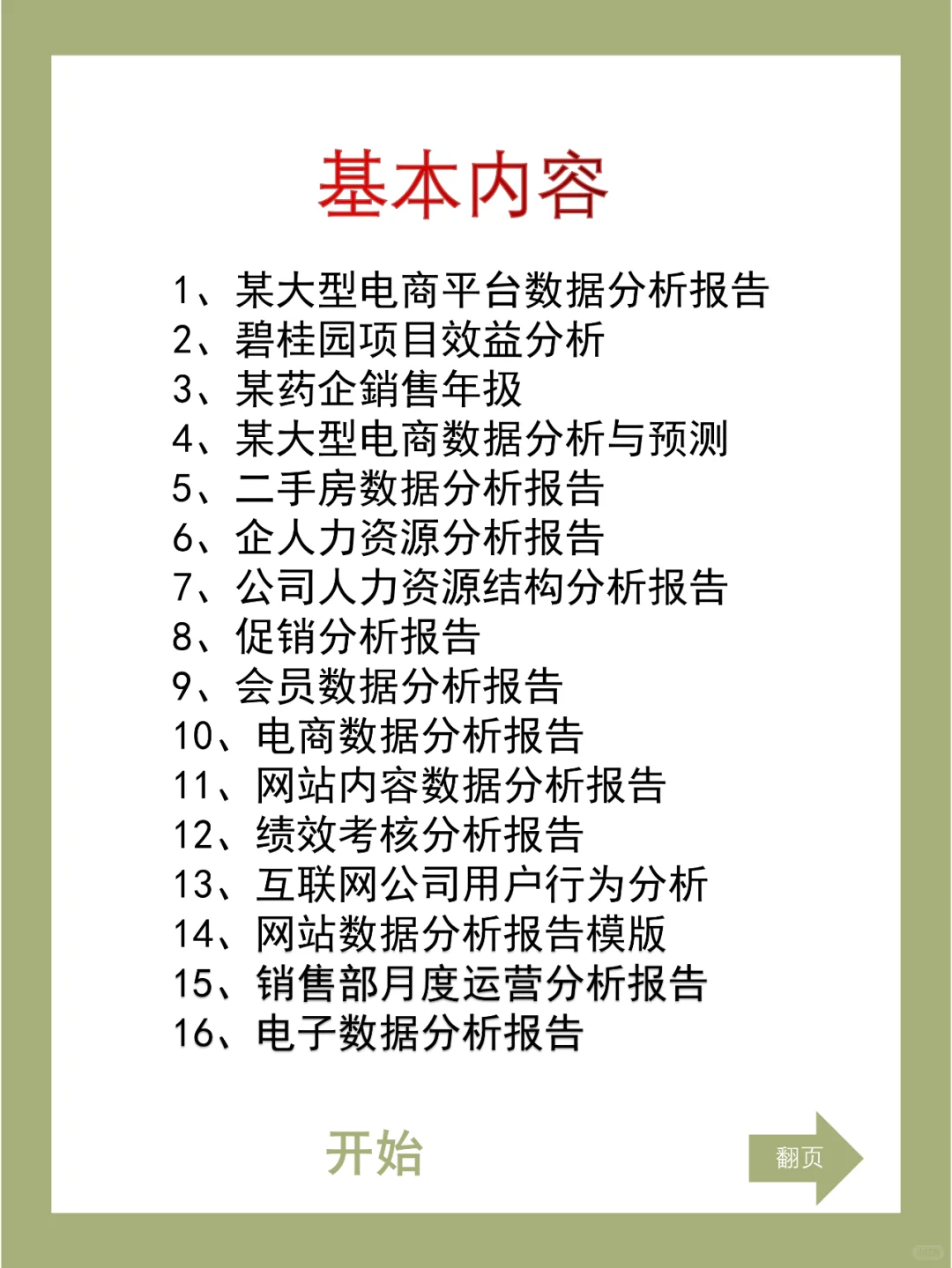工作必用的16份数据分析报告，超级实用！