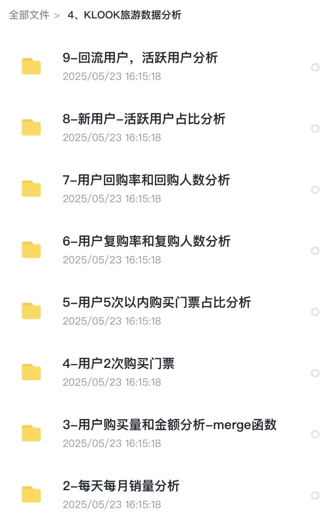 数据分析190个项目，拿走不谢