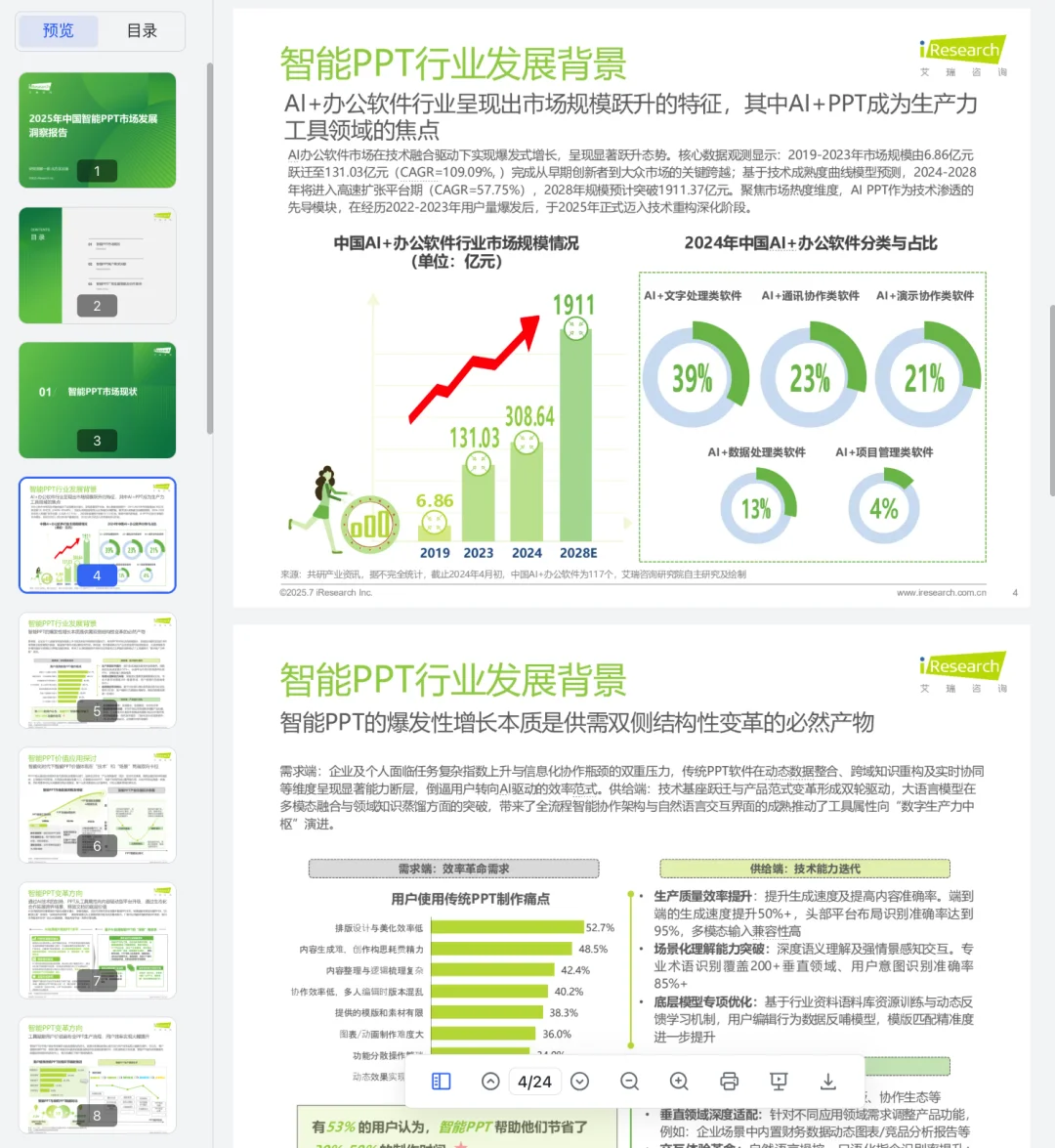 深度解读！智能PPT市场2025调研分析报告