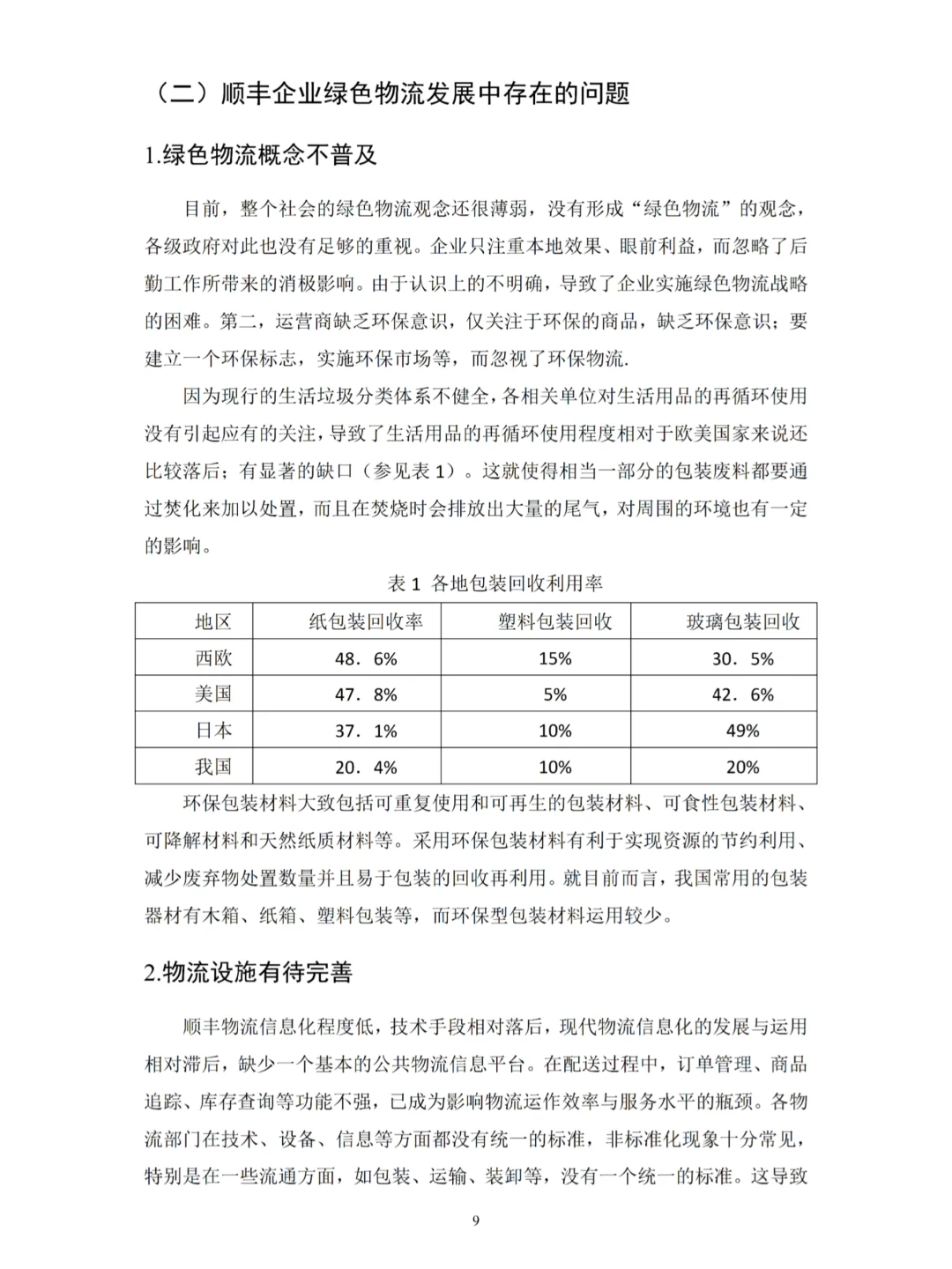 物流专业顺丰物流发展现状及问题论文范文