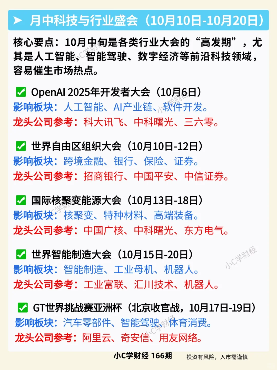 🔥10月收藏内容，A股大事件❗️