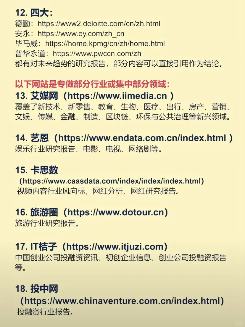 行业相关数据报告公布网站来了