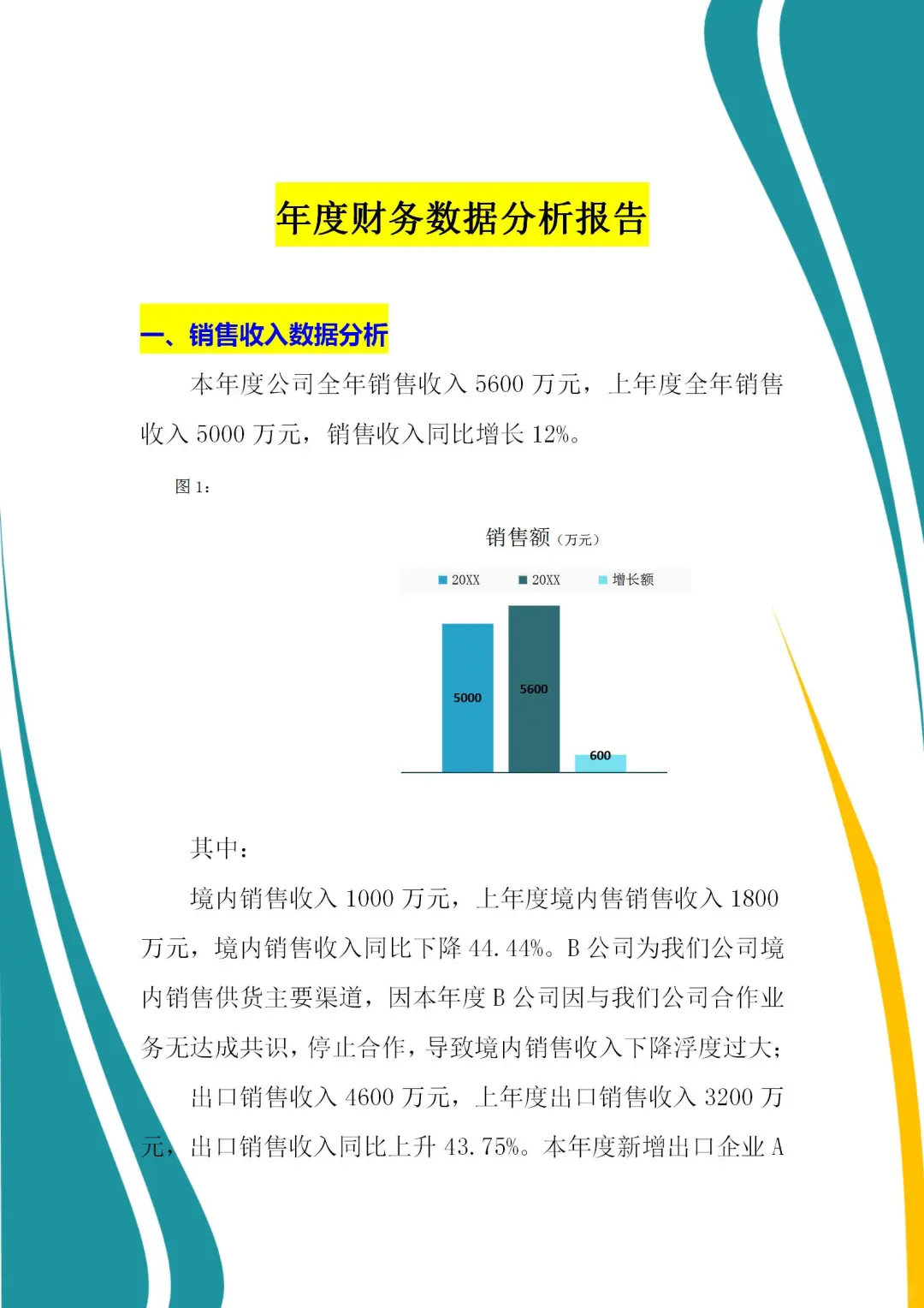 年度财务数据分析报告来了，别再不会总结了