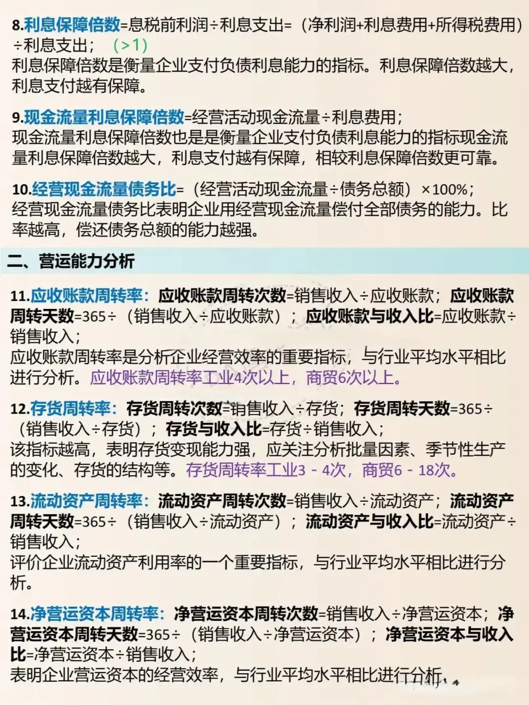 财务分析常用的30个指标