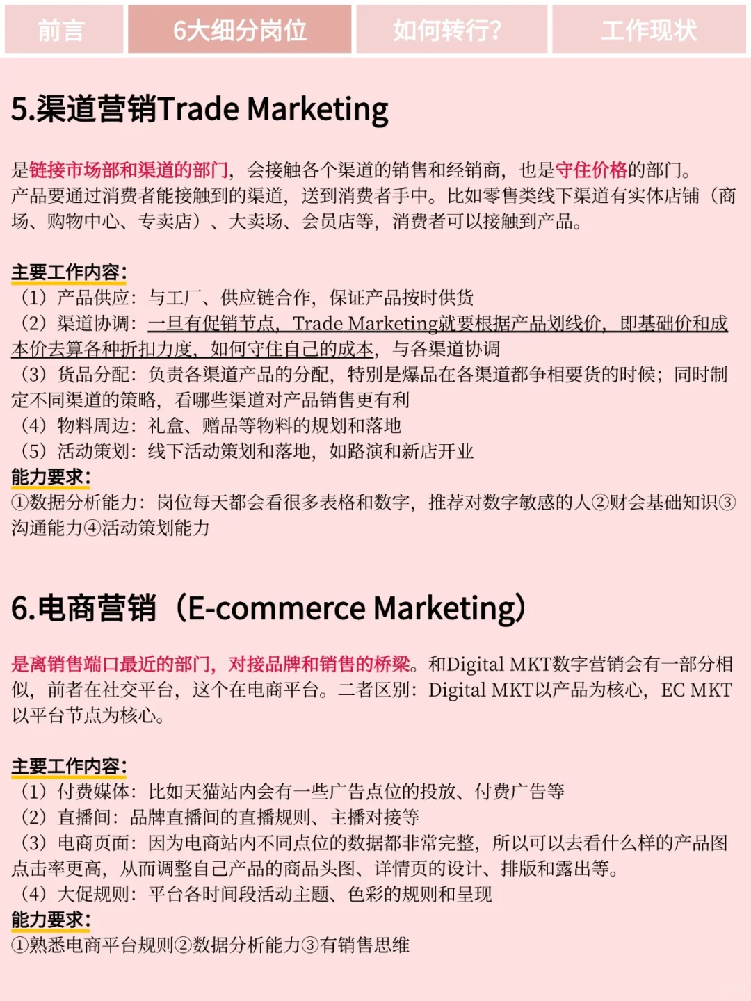 往届生跨专业岗位｜01市场营销
