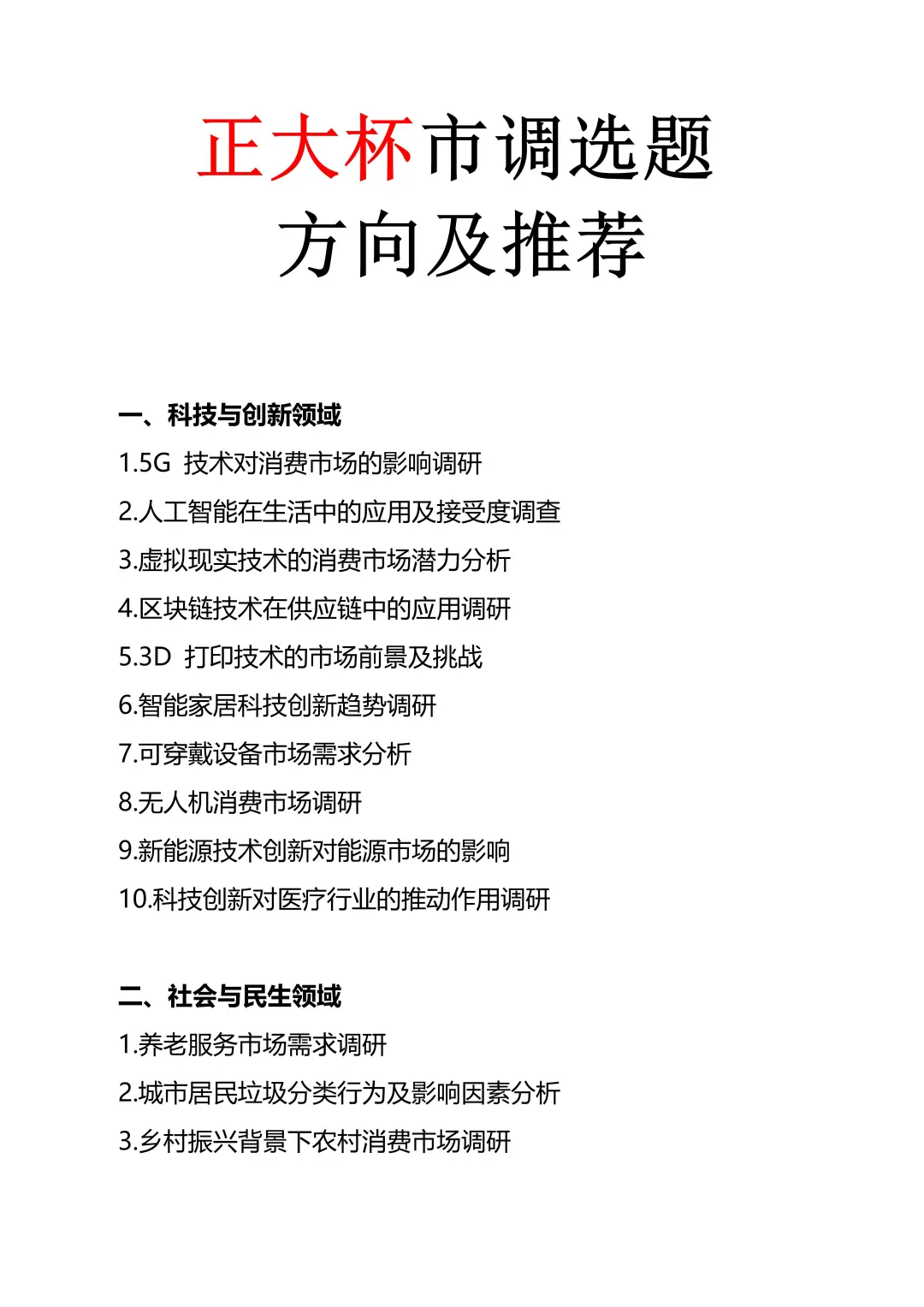 最新整理出的正大杯选题👆需要的存‼️
