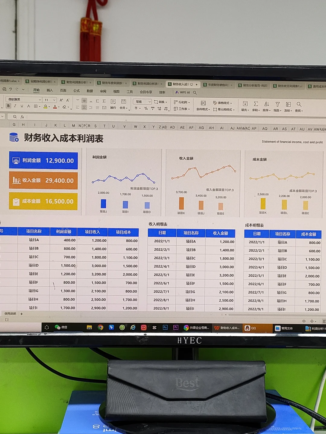 老板说：这是我见过最好用的利润分析表咯