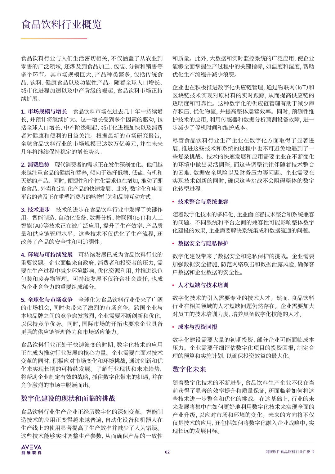 食品饮料行业的数字化未来