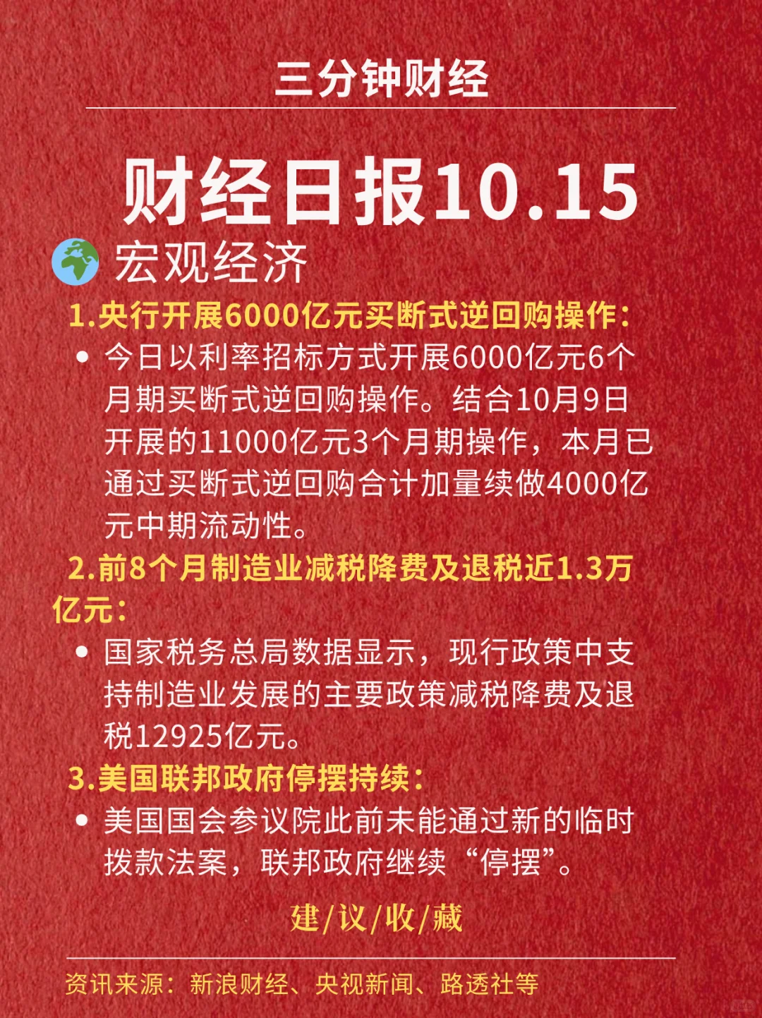 财经日报‖2025.10.15