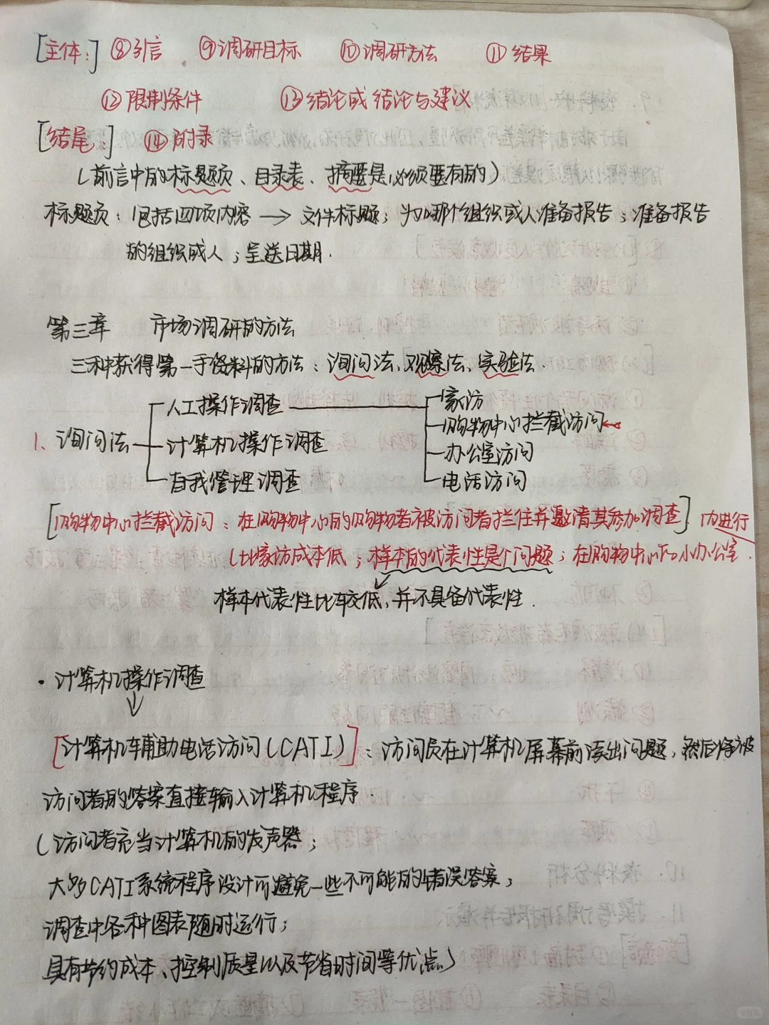 市场调查考试重点