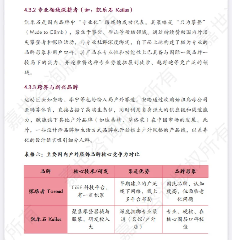 2025年中国户外服饰市场研究报告
