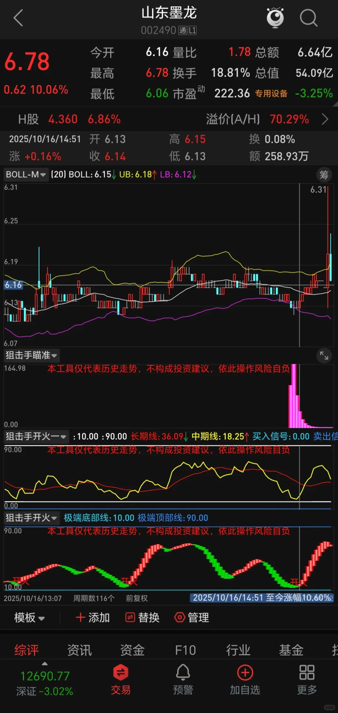 天津陪读炒股养家2025年10月17日记录