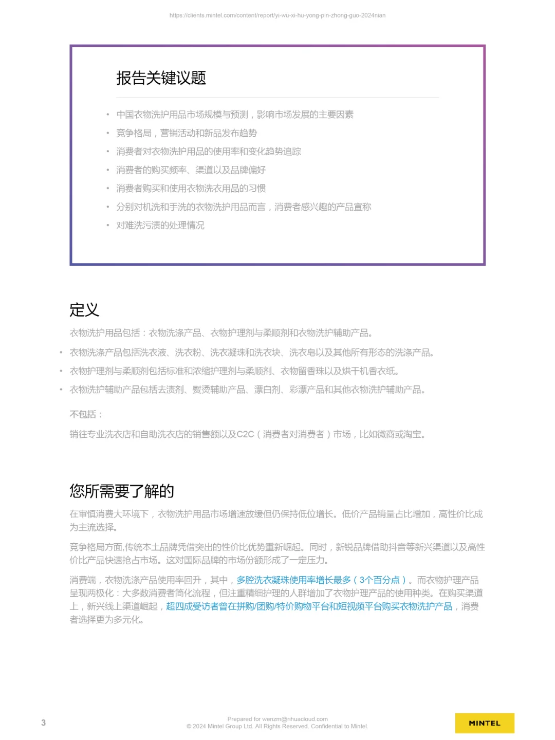 2024中国衣物洗护用品报告，洗护行业研报