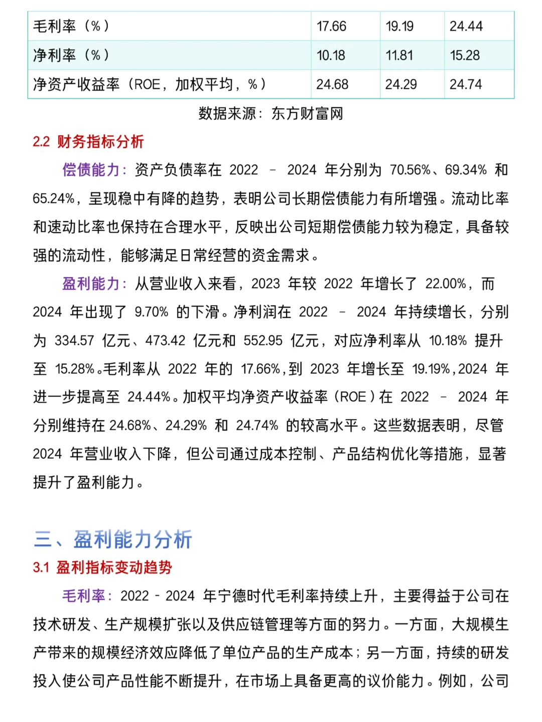 宁德时代财务报告分析已写完🥳🥳