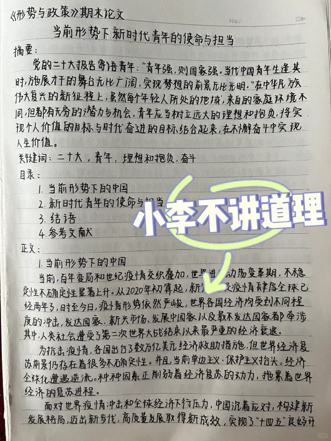 形势与政策论文