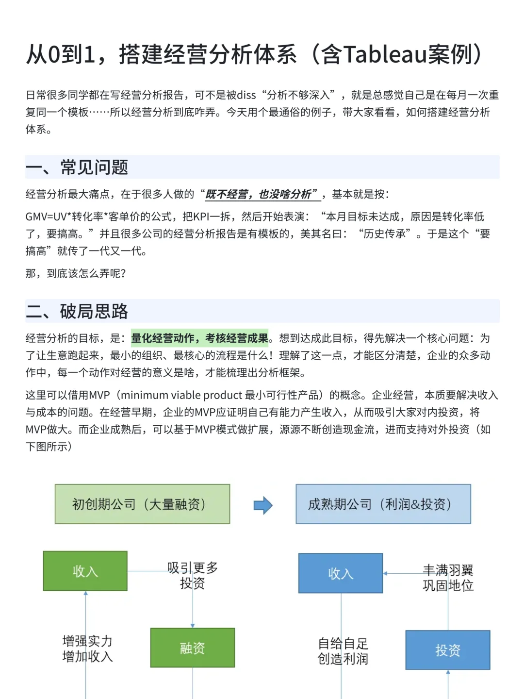 从0到1，如何搭建经营分析体系与看板？