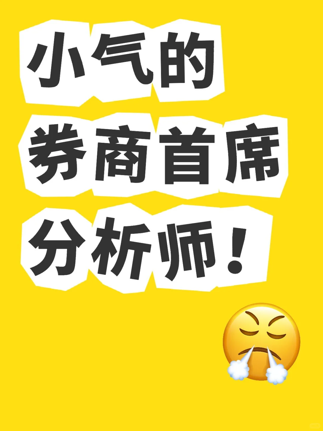小气的券商首席分析师！