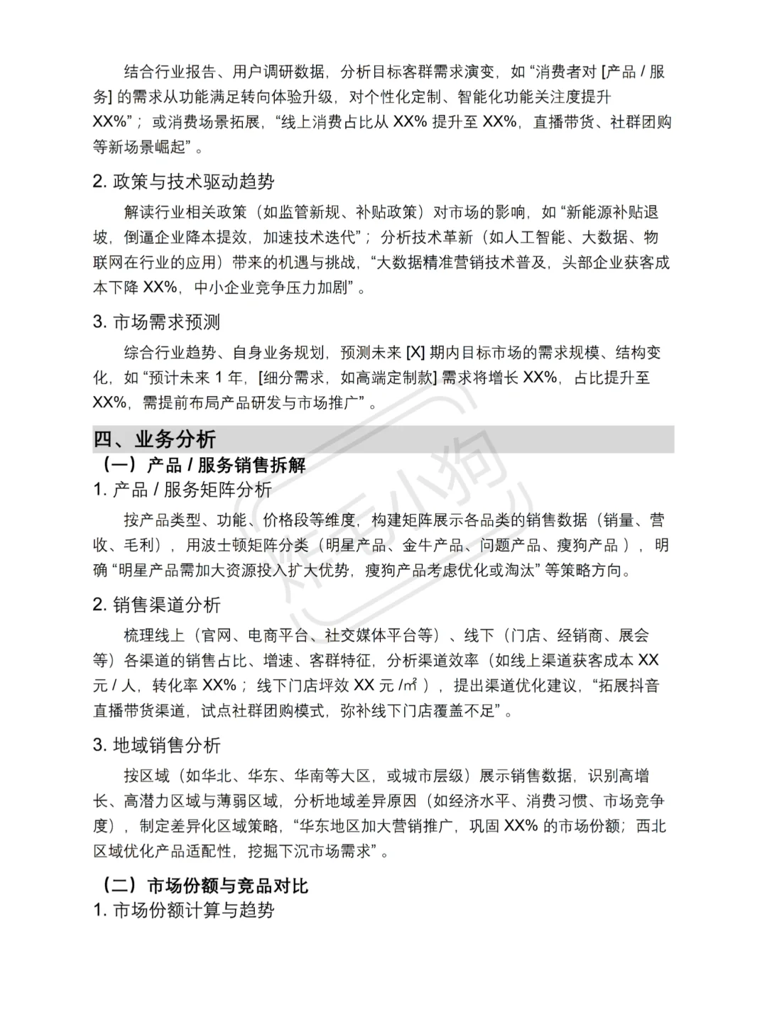 经营分析报告框架来咯！建议收藏起来🎊