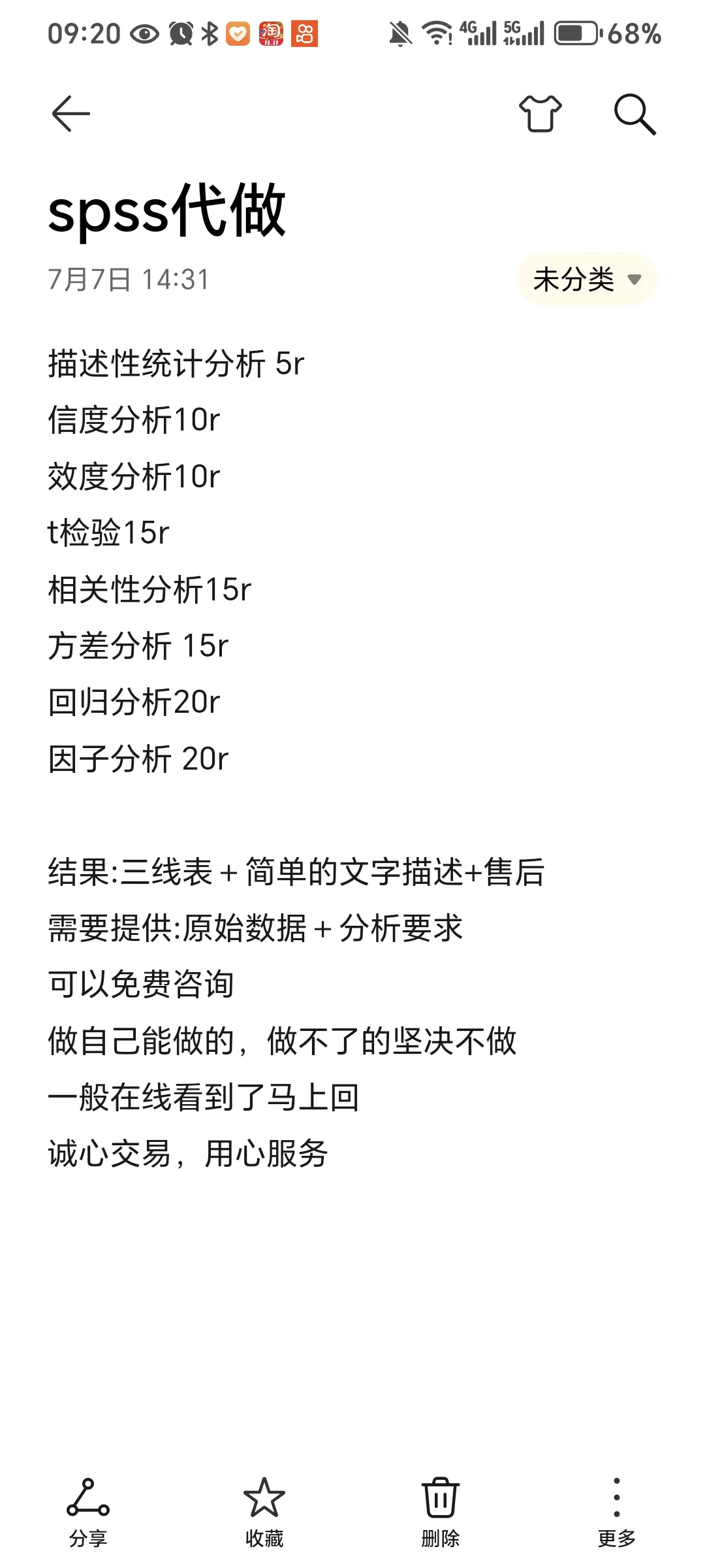 SPSS代做