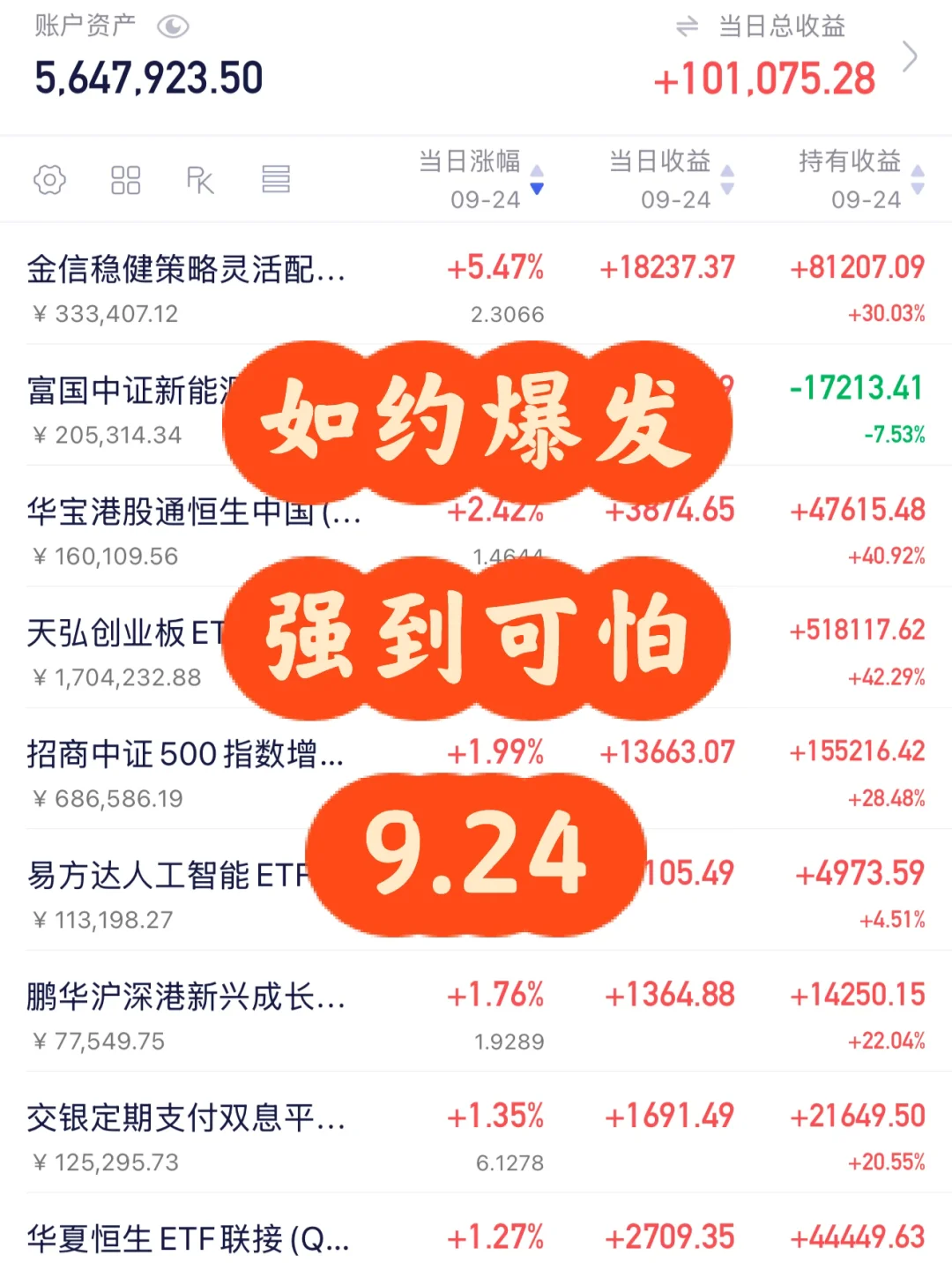 9.24 起飞🛫稳住！把握一条主线