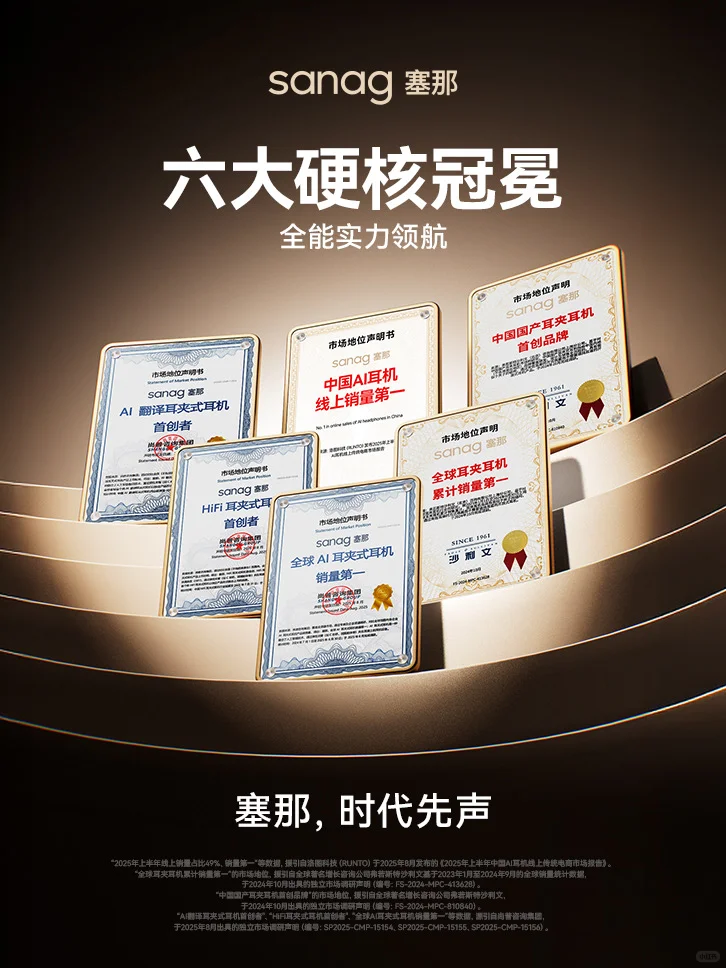 🏆 六大硬核冠冕在手!领航AI耳机新时代
