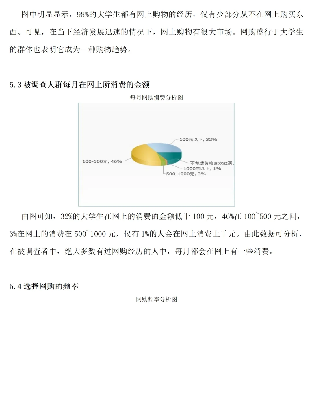 网购消费情况调研报告范文2000字，可参考