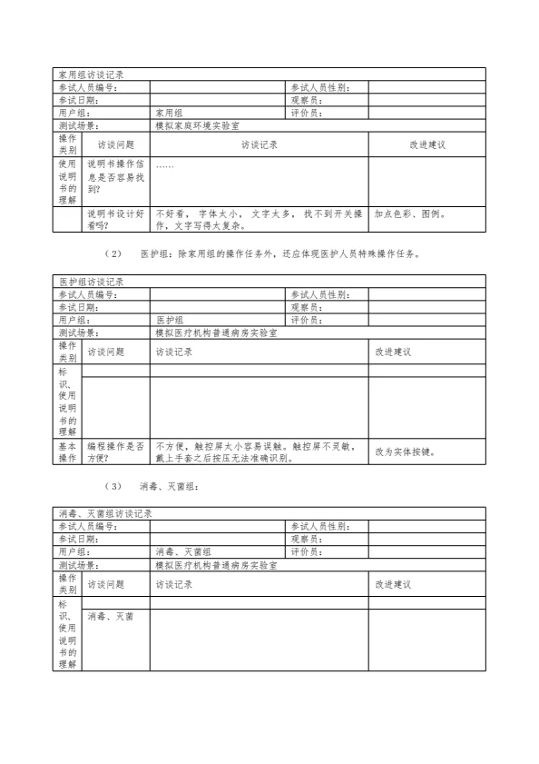 医疗器械可用性确认报告
