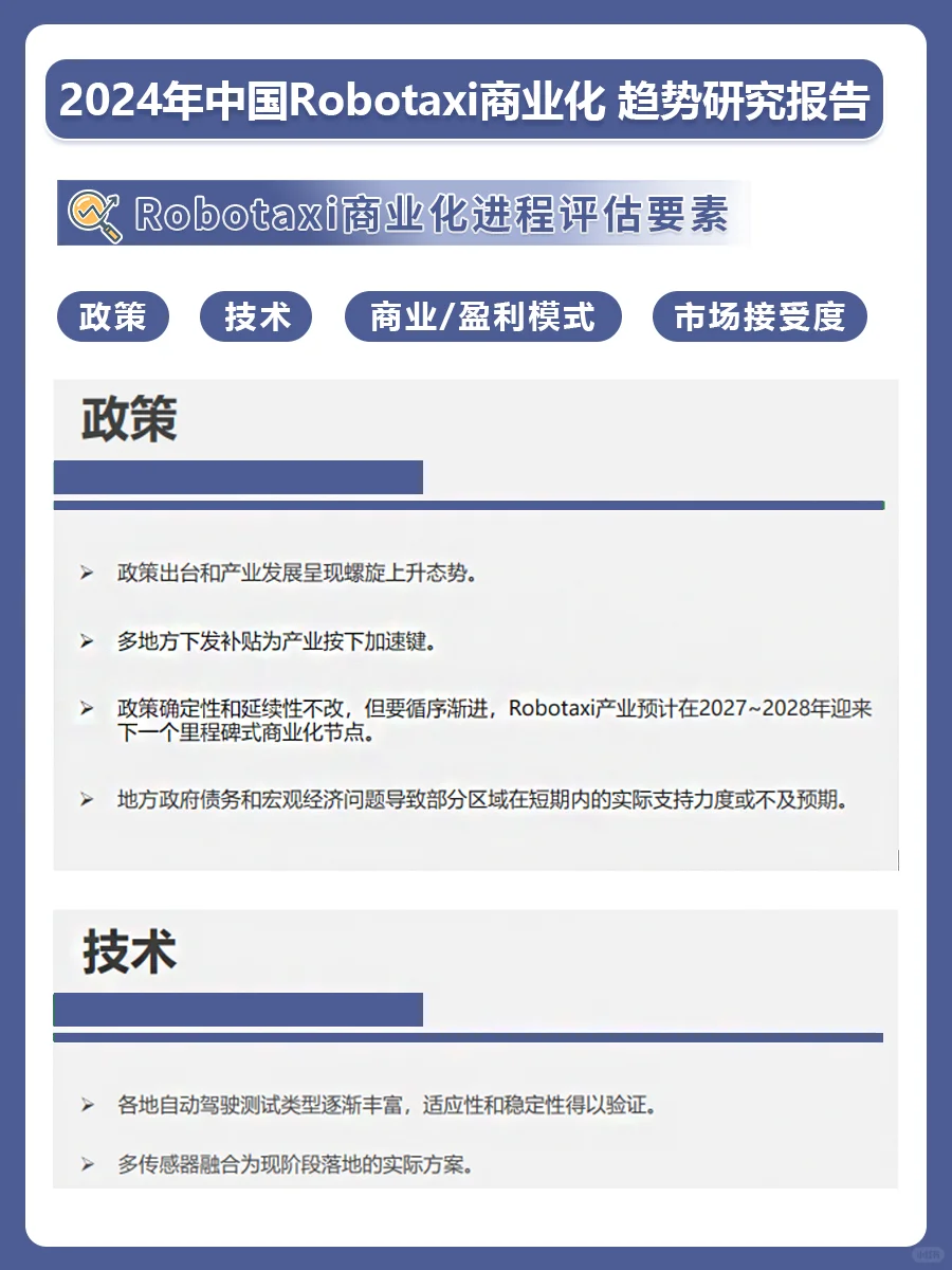 2024年中国Robotaxi商业化趋势研究报告
