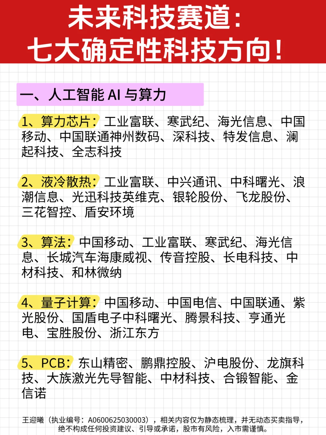 2025年A股科技主线：7大确定性方向及企业