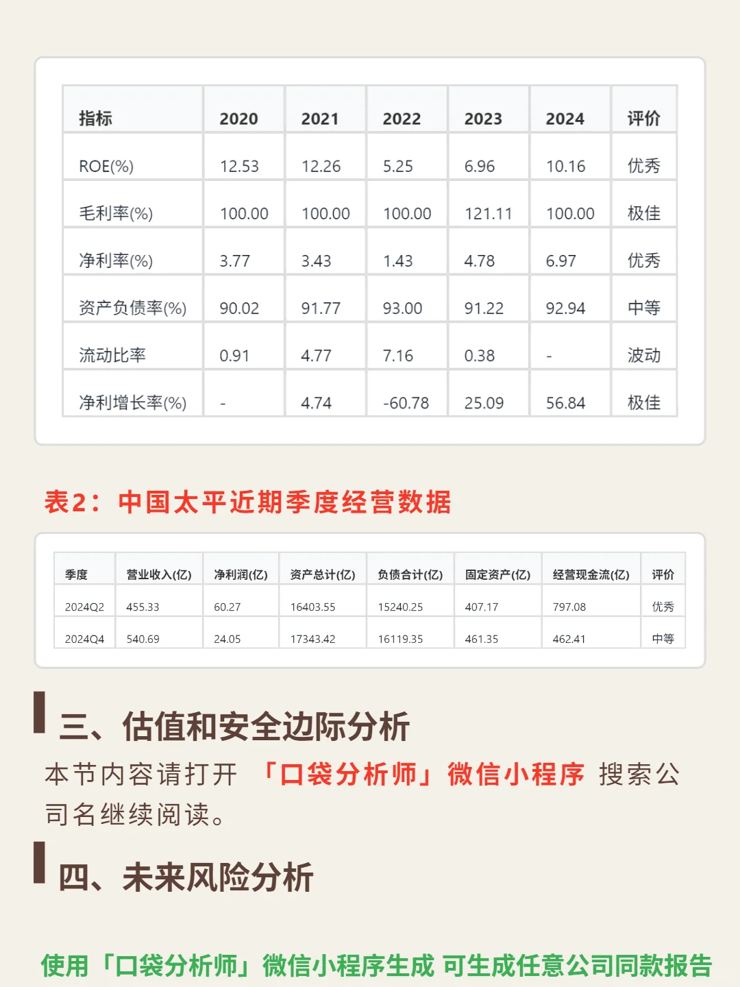 中国太平 4000 字深度研报