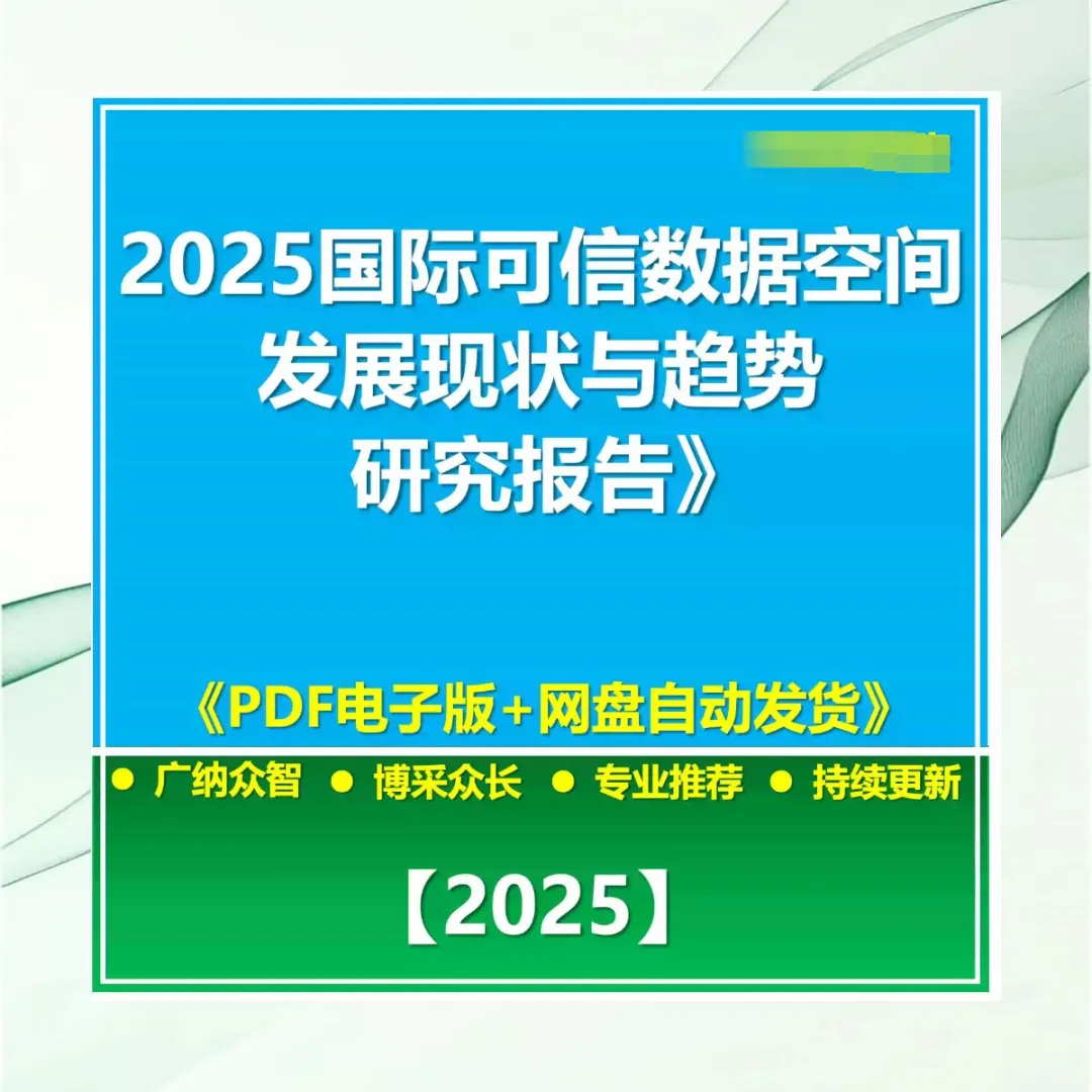 2025国际可信数据空间发展现状趋势报告