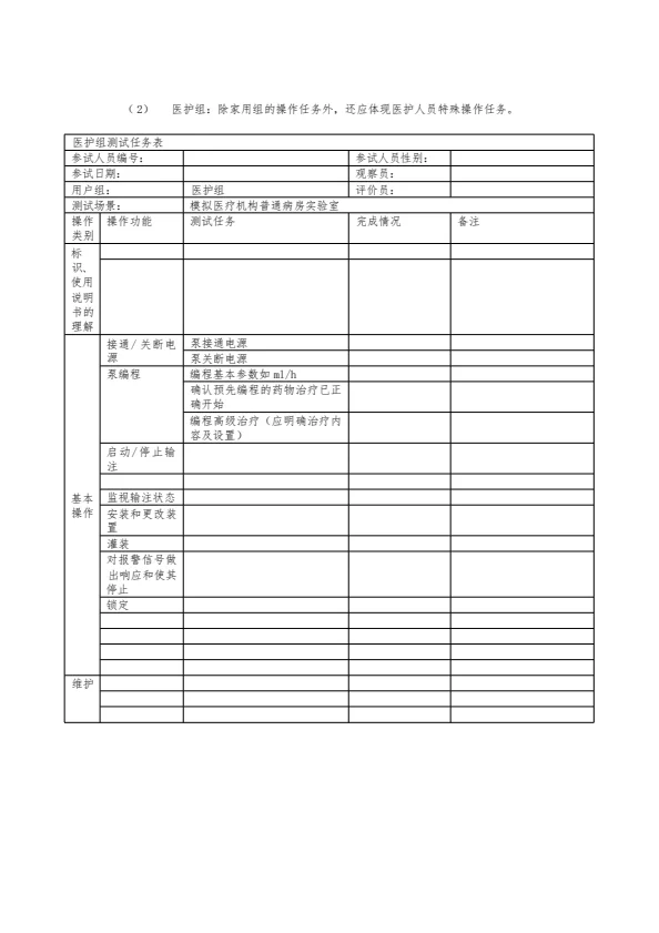 医疗器械可用性确认报告