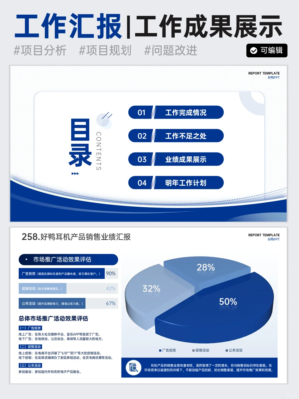 🔥被领导狠狠夸的季度汇报ppt！