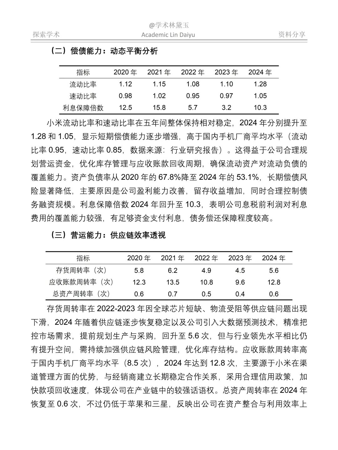 简单做个小米近5年财务分析报告~😆