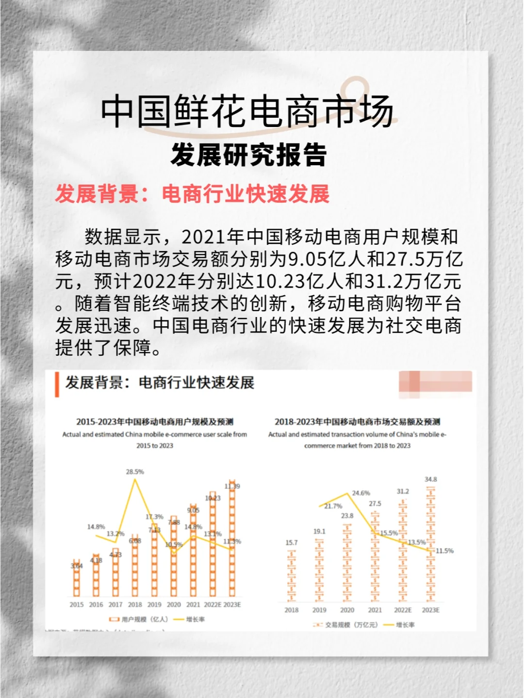 2022-2023年中国鲜花电商市场发展研究报告