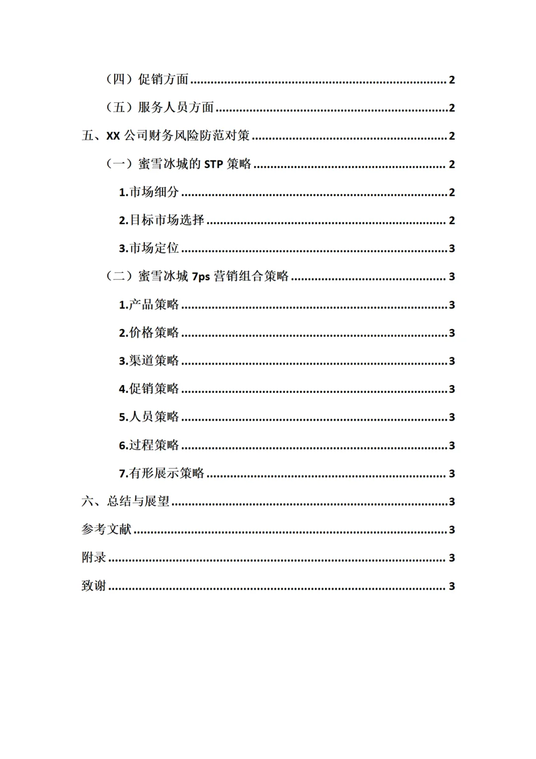市场营销专业｜提纲框架模板 需要的同学码🉐