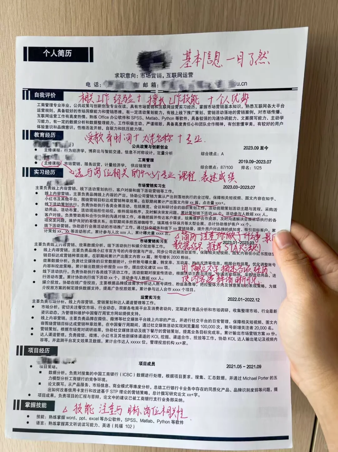 最棒的市场营销简历
