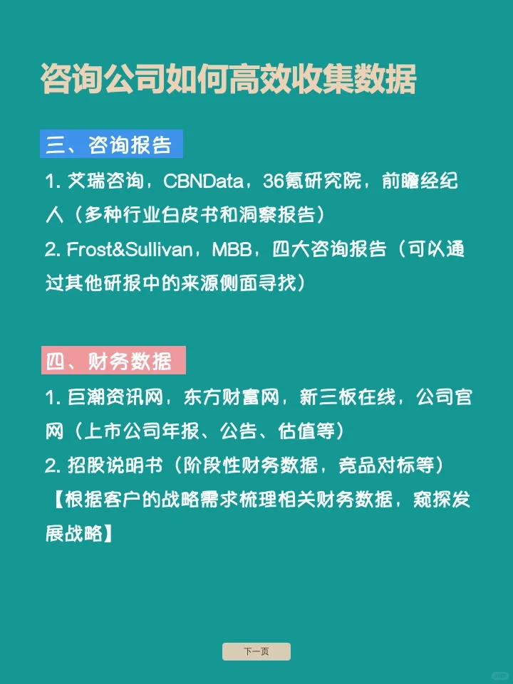 顶级咨询公司如何快速收集行业数据进行高效