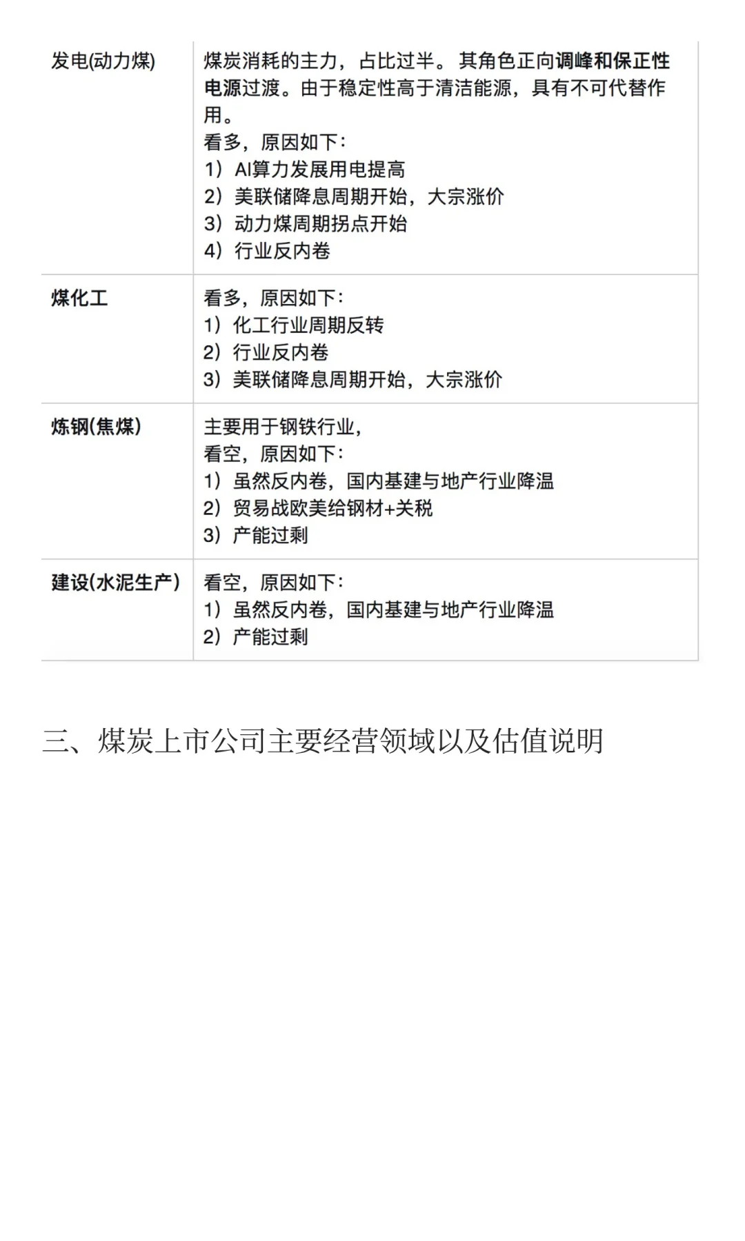 煤炭板块上市公司深度业务分析与估值对比