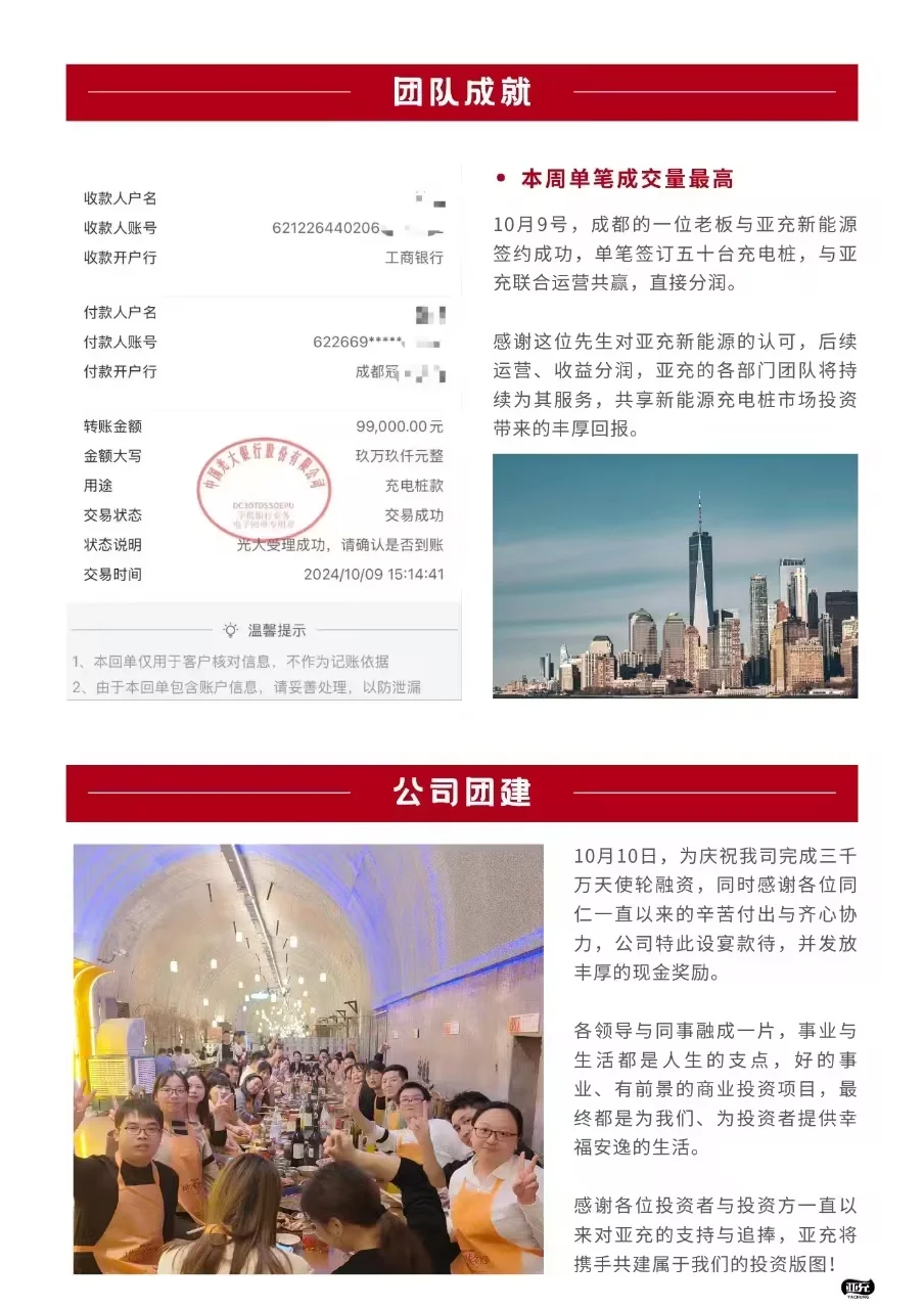 第四十一周 亚充新能源企业简报