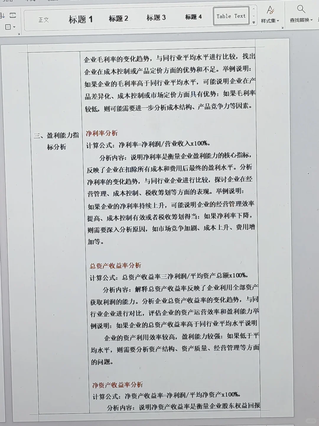 导师眼中完美的盈利能力分析长这样‼️
