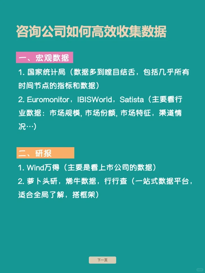 顶级咨询公司如何快速收集行业数据进行高效