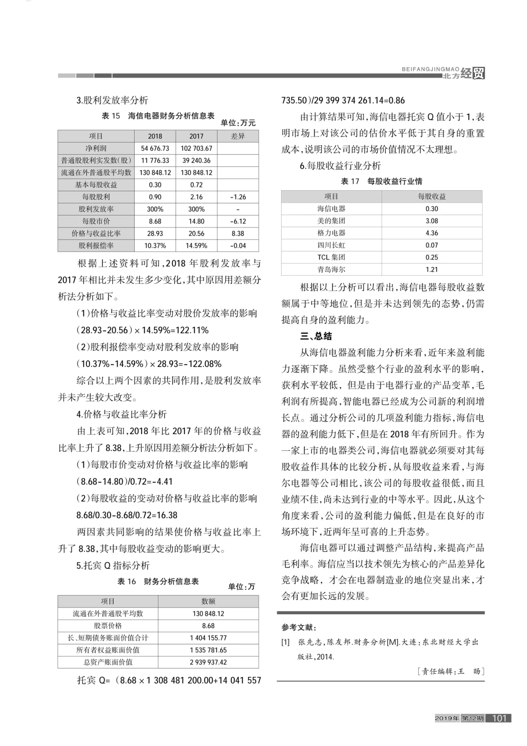 海信电器盈利能力分析🥰🥰🥰