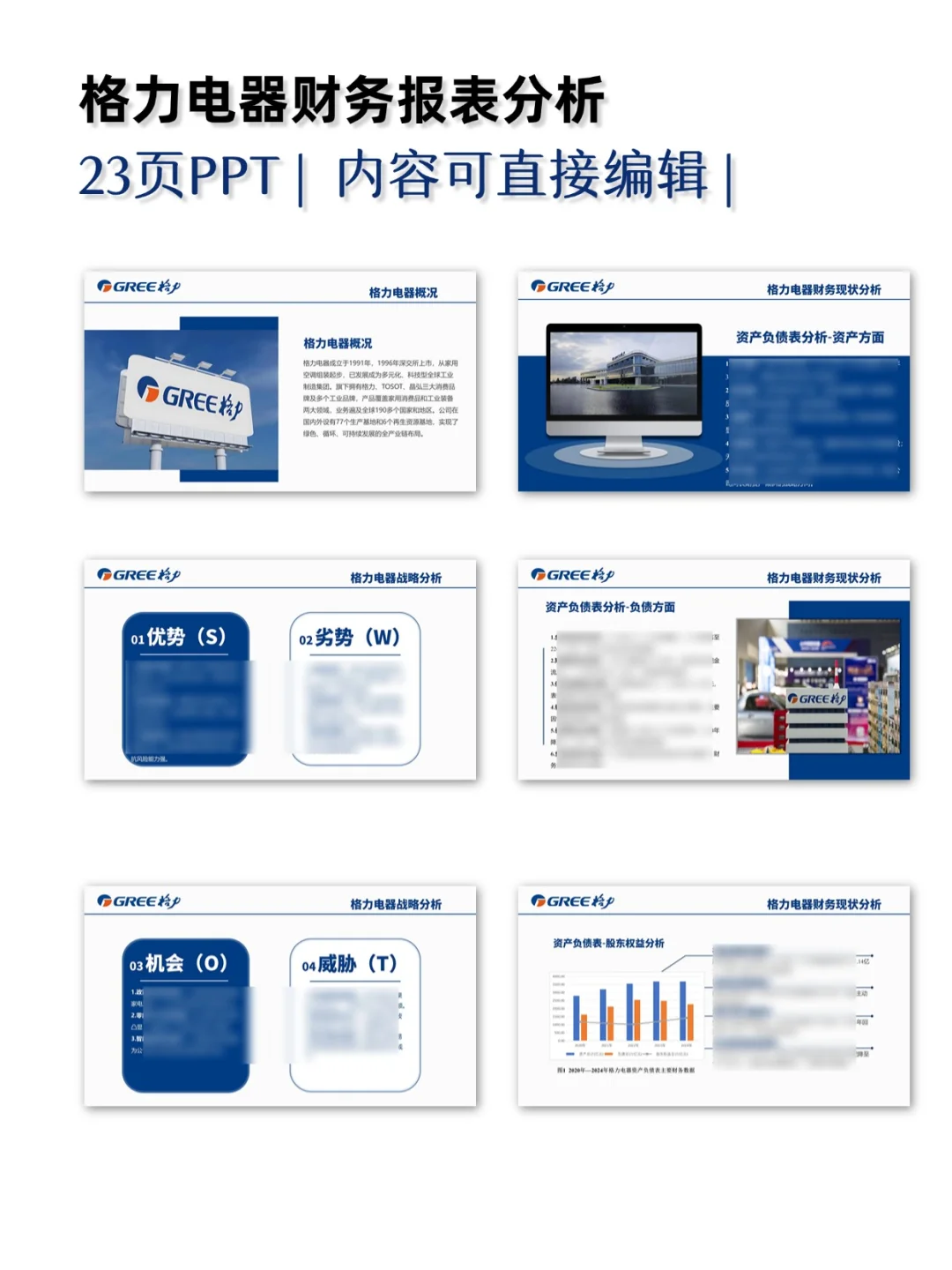格力电器财务报表分析PPT