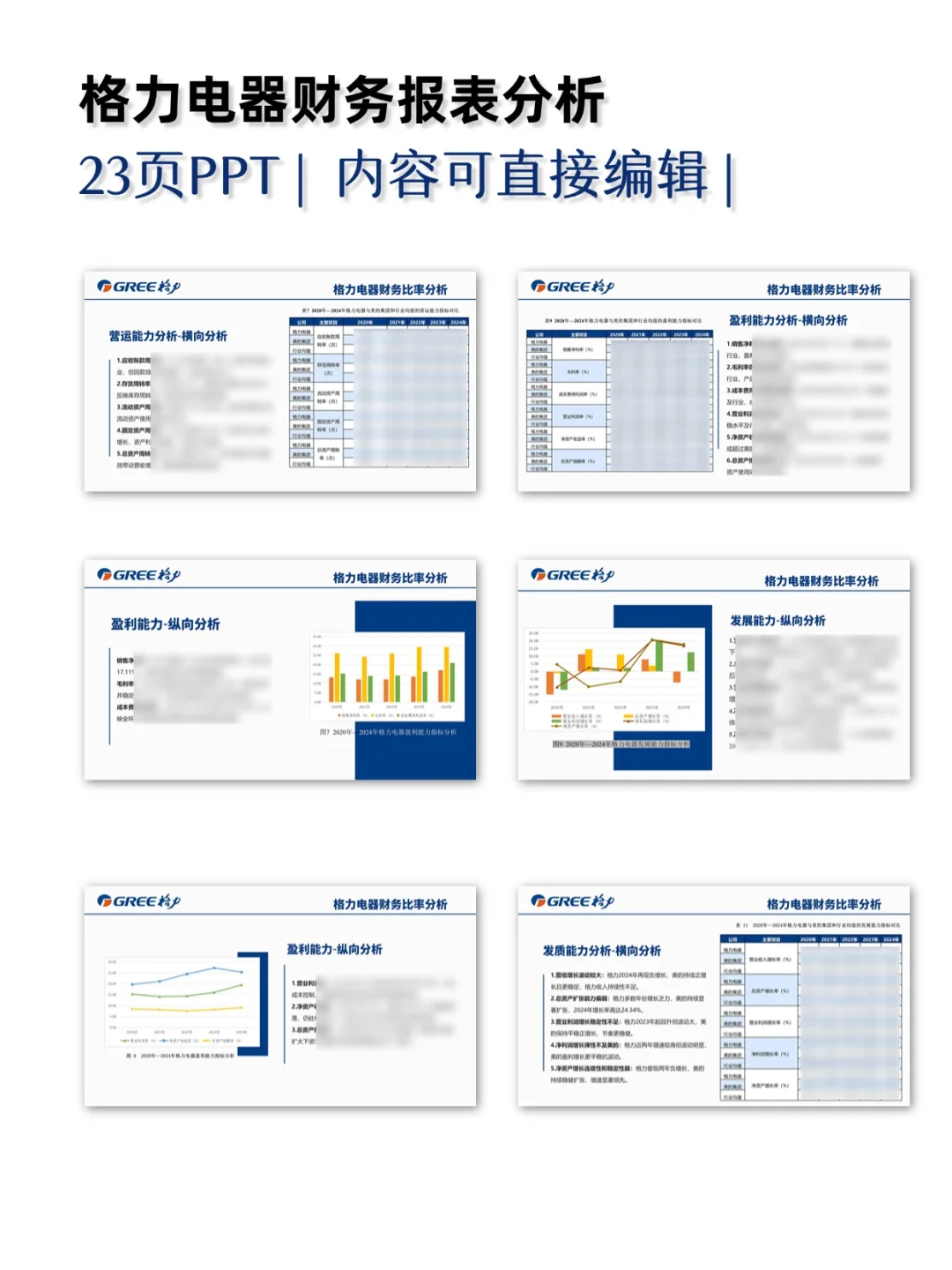格力电器财务报表分析PPT